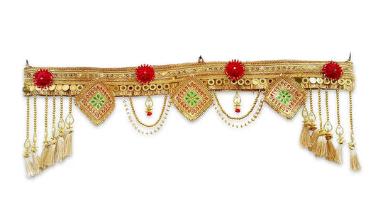CraftVatika Toran Bandarwal White Flowers Toran 92.7 CM