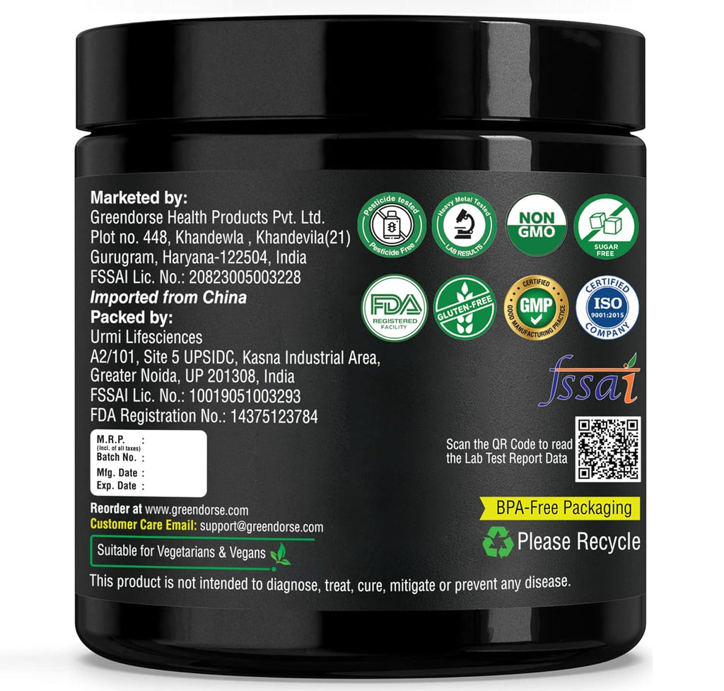 GREENDORSE Organic Horny Goat Weed Extract Powder |With 10% Active Icariins| 3 Months Supply | Supports Strength, Stamina, Performance & Energy, Vegan Friendly-50g
