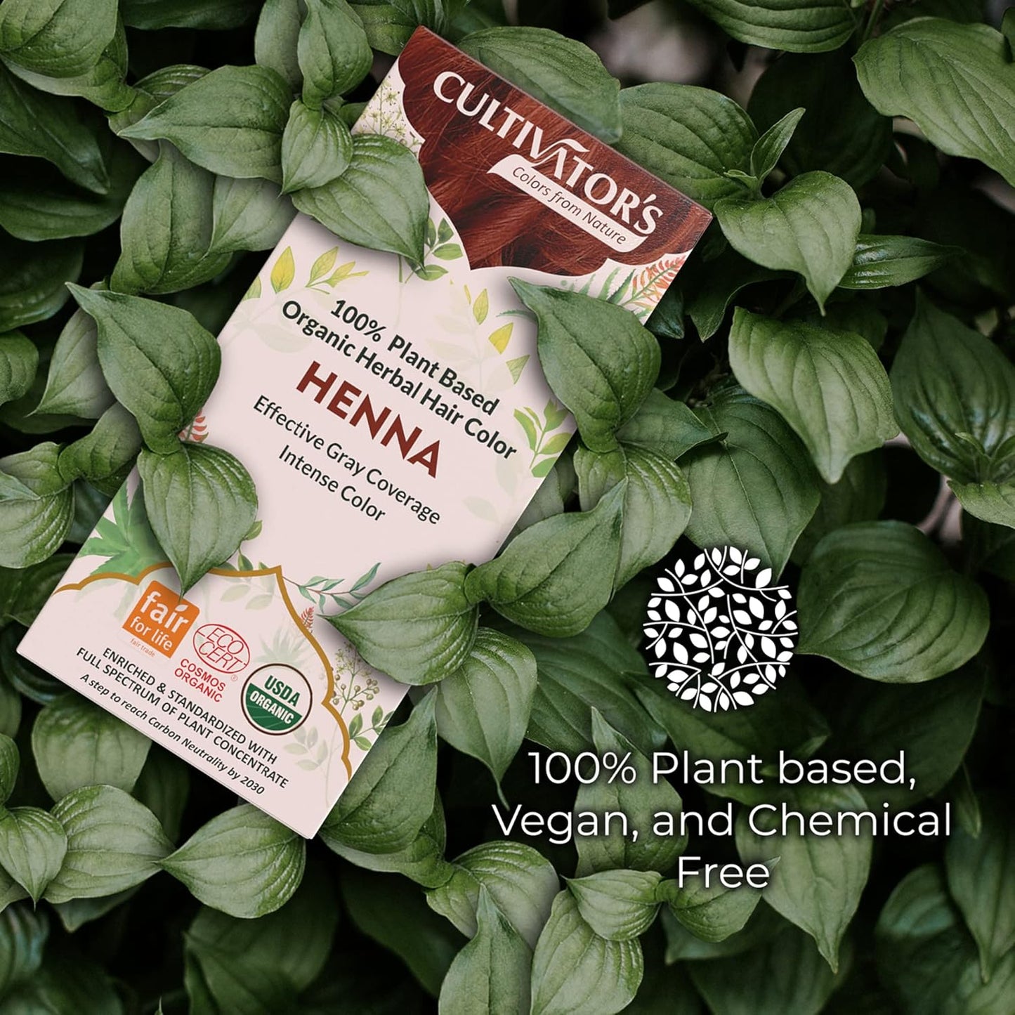 Cultivator's 100% Pure Organic Henna Powder for Hair - 100 gms