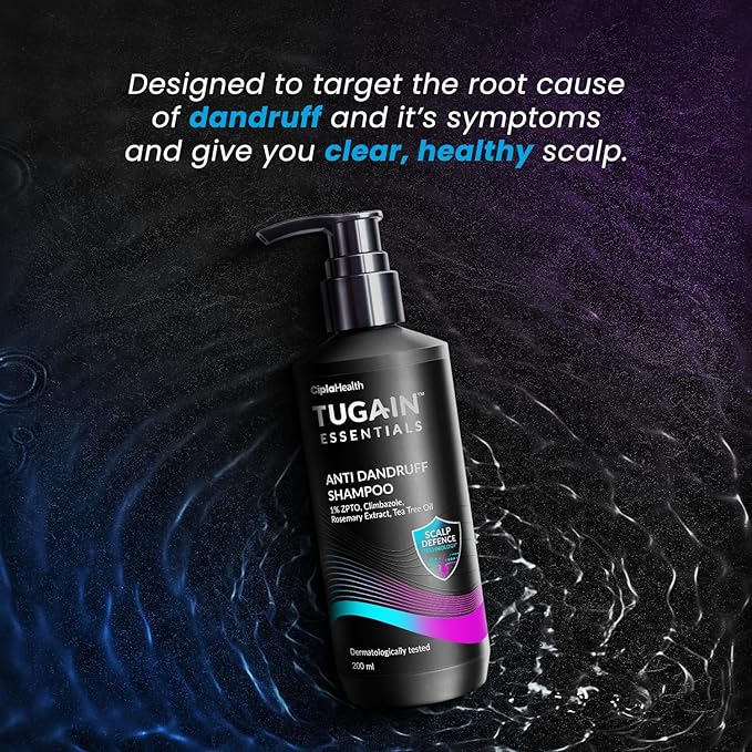 Cipla Tugain Essentials Anti Dandruff Shampoo - 200 ml