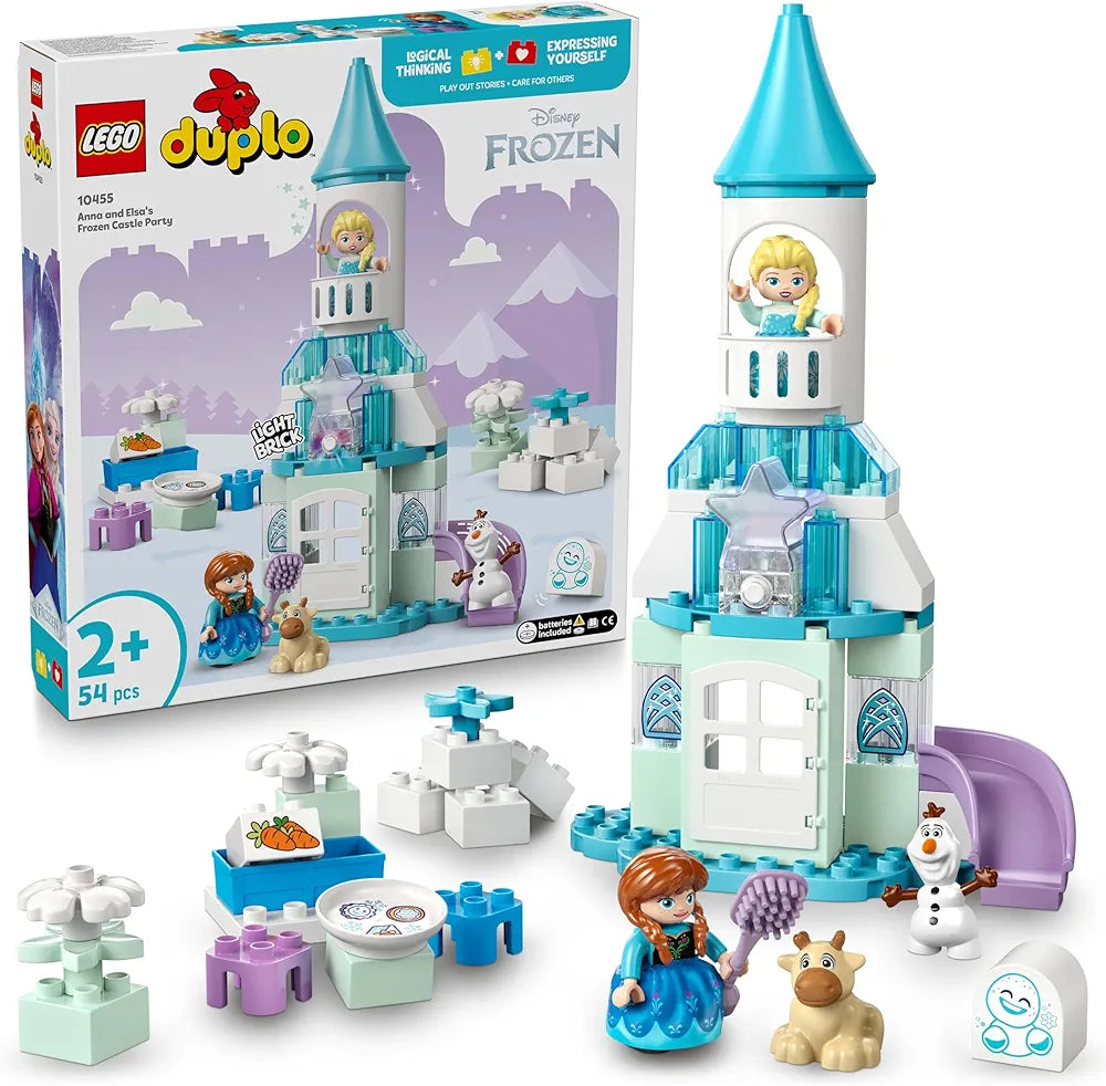 Lego Duplo Disney Anna and Elsa’s Frozen Castle Party Buildable Toddler Toy 10455 Building Blocks Toys for 2+ Gift for Boys and Girls