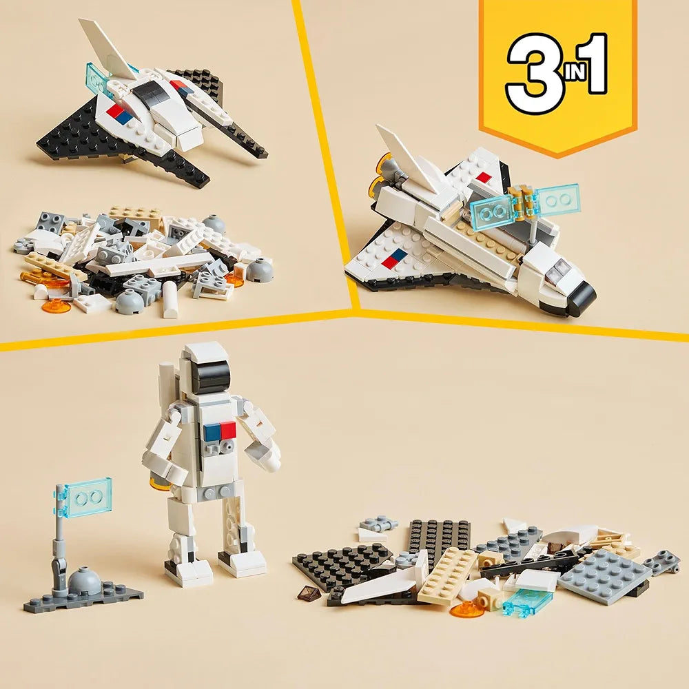 Lego Creator Space Shuttle 31134 Building Toy Set with Astronaut and Spaceship Models for Kids Aged 6+