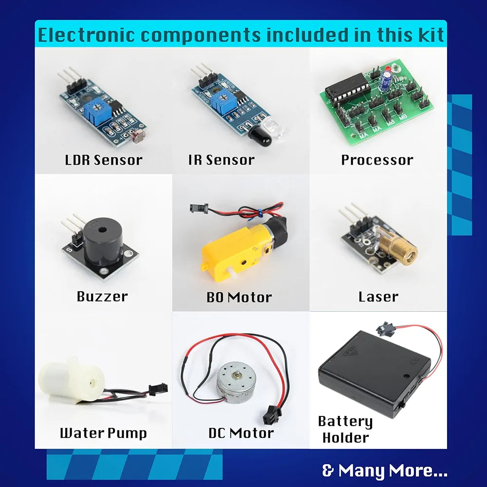 Butterfly Edufields 10-in-1 STEM Robotics Kit for Kids Ages 8-14 Robot Kit, Electronics, Science & Engineering Projects DIY