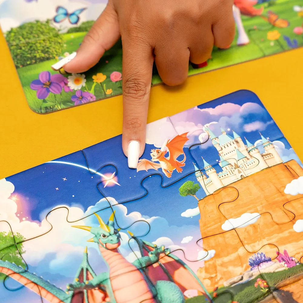 Nesta Toys Floor Puzzle & Game 4 in 1 Jigsaw Puzzle Enchantia Educational Toy, Gifts for Boys & Girls Ages 2, 3, 4, 5, 6 Years