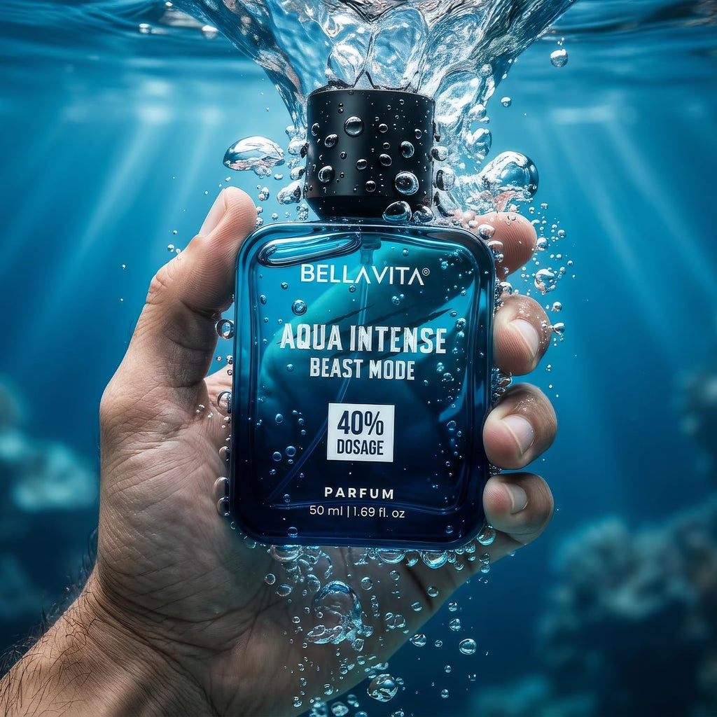 BELLAVITA Aqua Intense 50ml Parfum | Beast Mode | Perfume for Man | 40% Oil Concentration | Citrus & Woody Scent | Premium Perfume for Men