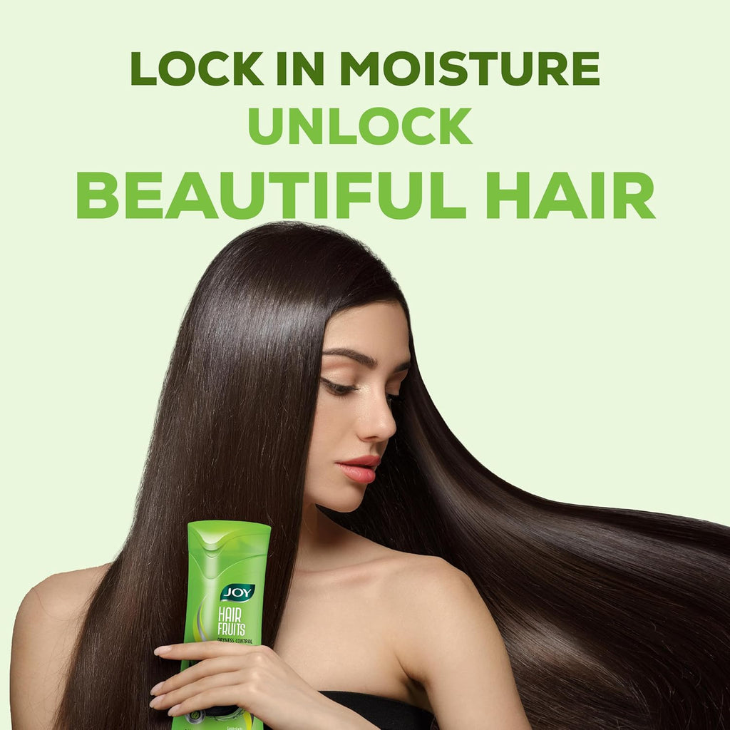 Joy Hair Fruits Hair Dryness Control Conditioning Shampoo Enriched with Lemon & Olives, 340 ml