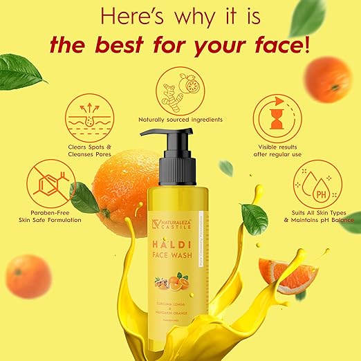 Naturaleza Castile Turmeric Haldi Face Wash - 100 ml