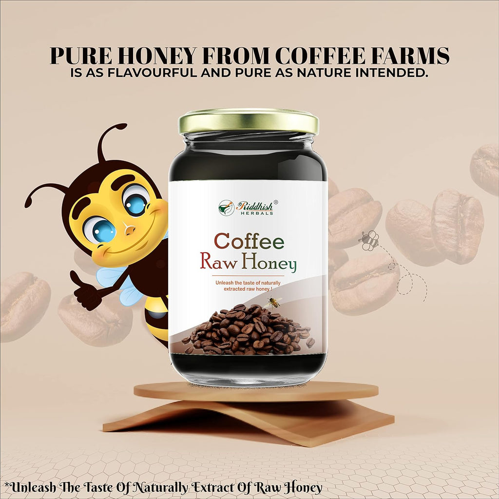 Riddhish Herbals Organic Pure Coffee Raw Honey - 500 gms