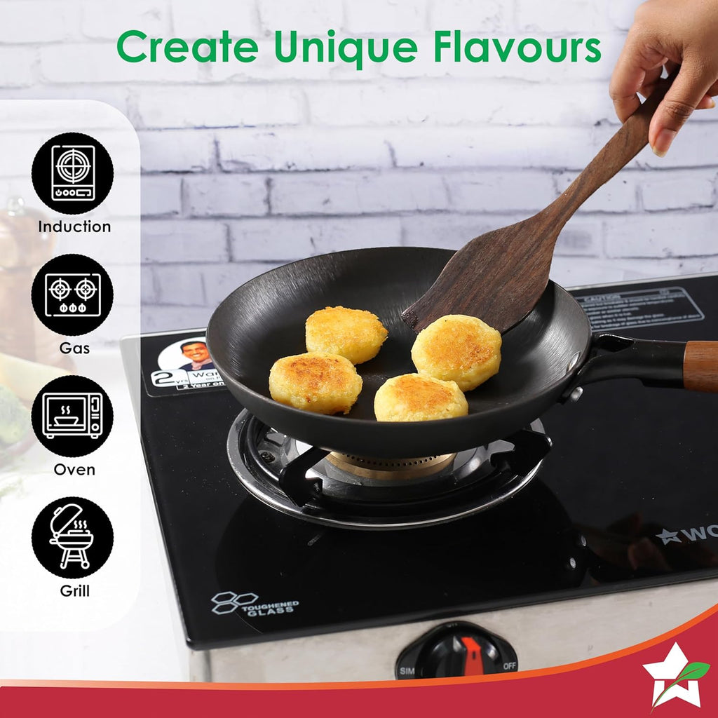 Wonderchef Pre-Seasoned Ferro Light 20cm Cast Iron Fry Pan