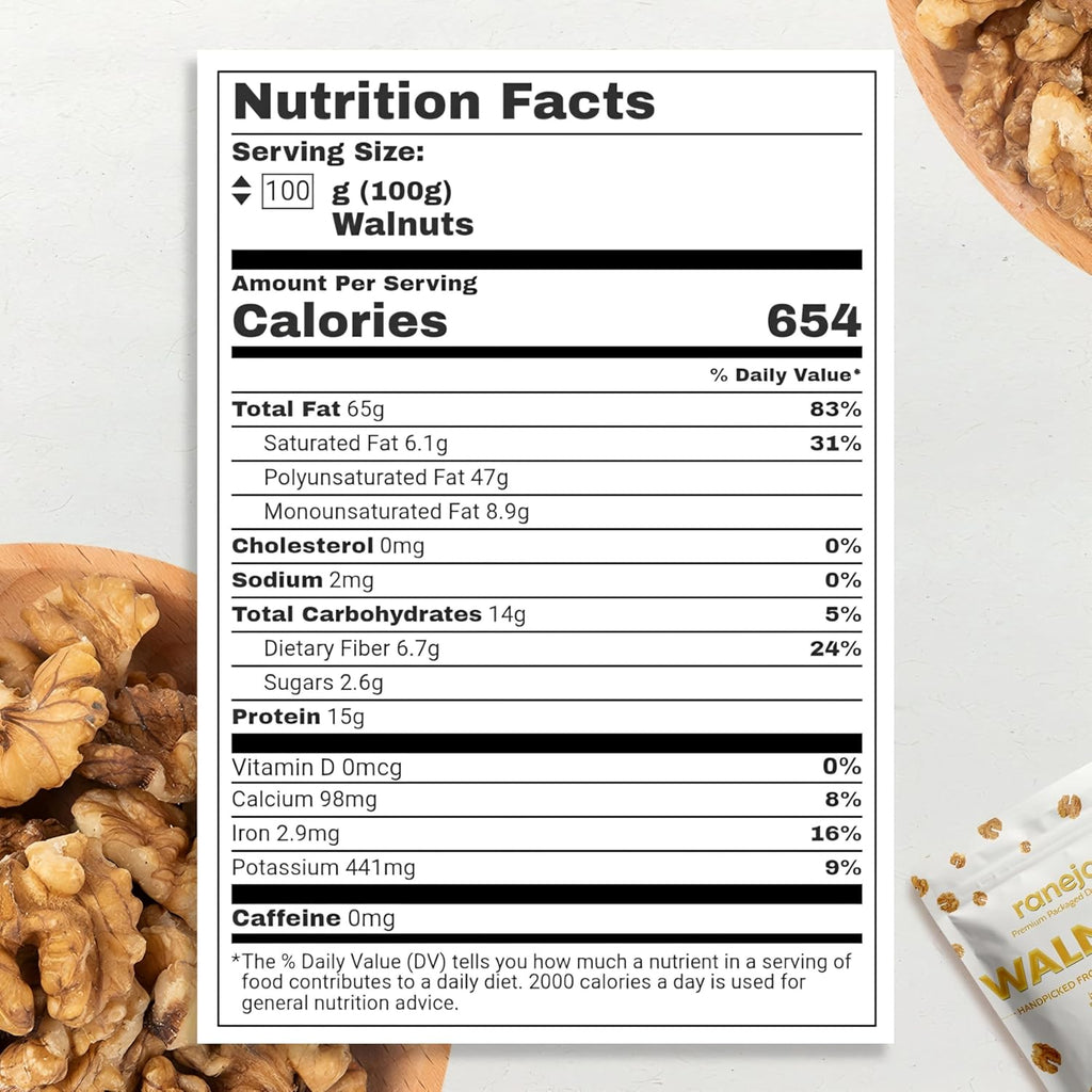 Raneja 100% Large Size Kashmiri Walnut Kernels 250g | Premium Walnuts/Akhrot Without Shell, Dry Fruits, Rich in Proteins & Antioxidants, With omega-3 fatty acids