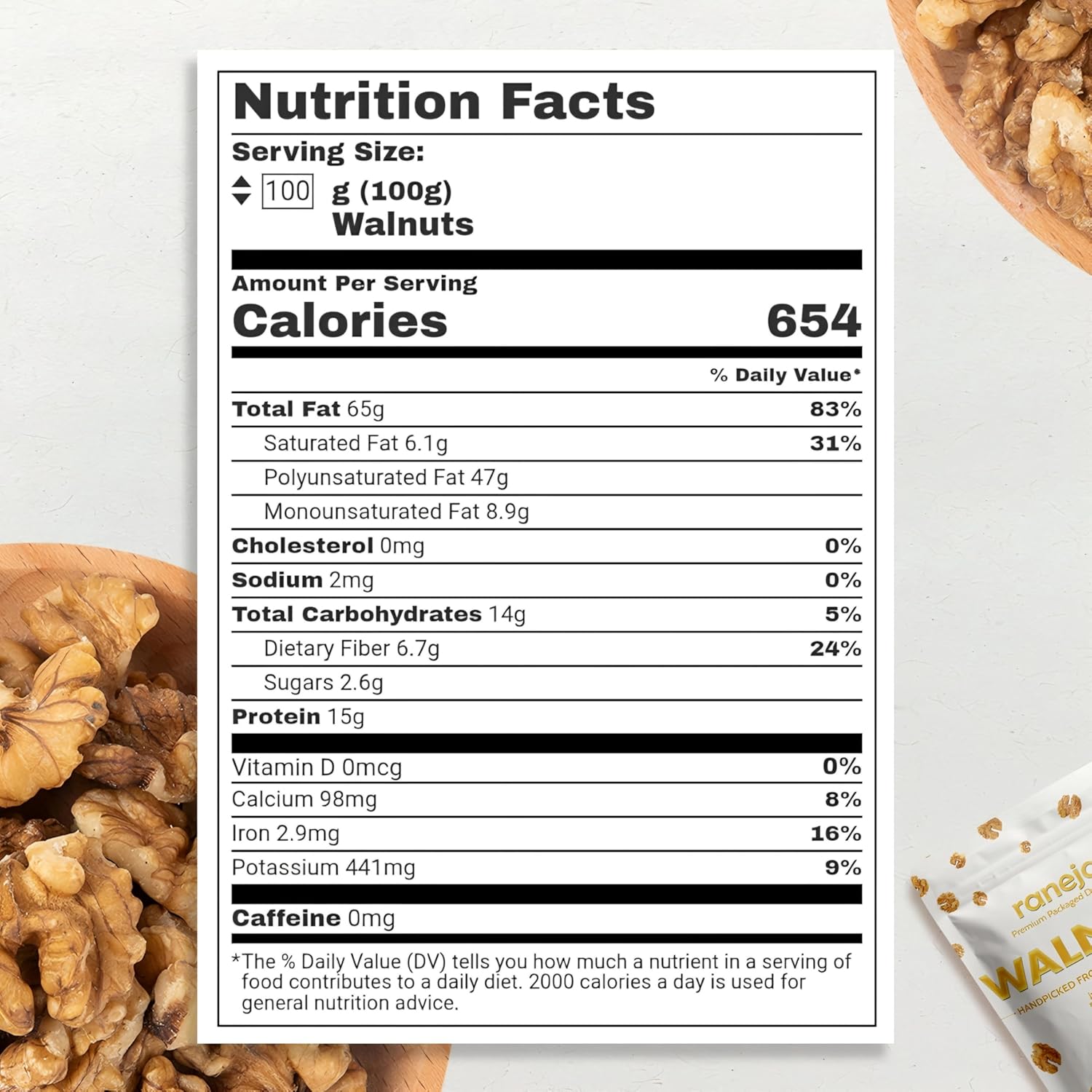 Raneja 100% Large Size Kashmiri Walnut Kernels 250g | Premium Walnuts/Akhrot Without Shell, Dry Fruits, Rich in Proteins & Antioxidants, With omega-3 fatty acids