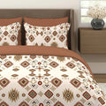 Layers Firenze Cotton Bedsheet Set for All Seasons Lightweight 140 TC Queen Size Dark Blue 1 Color