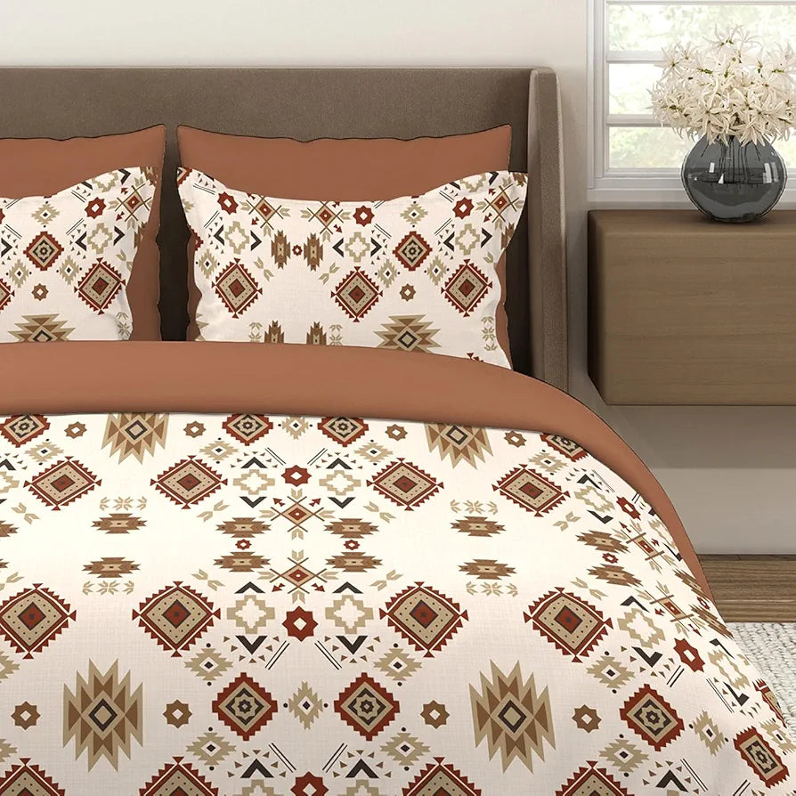 Layers Firenze Cotton Bedsheet Set for All Seasons Lightweight 140 TC Queen Size Dark Blue 1 Color