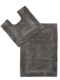 Sashaa World Solid Anti Skid Bathmat And Contour Set Colour Charcoal
