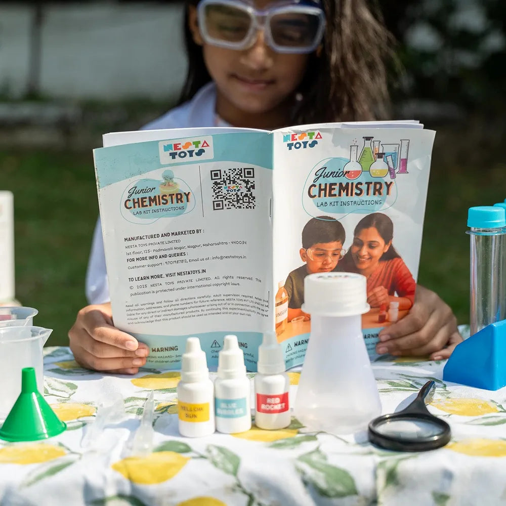 Nesta Toys Junior Chemistry Lab Kit for Kids Stem Science Experiment Kit for Ages 4–8 Years Fun Science Activities for Boys & Girls Educational Learning