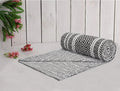 Trance Home Linen Pure Cotton Reversible Dohar Toddler Size Cotton Ac Quilt for Babies Colour Aztec Black