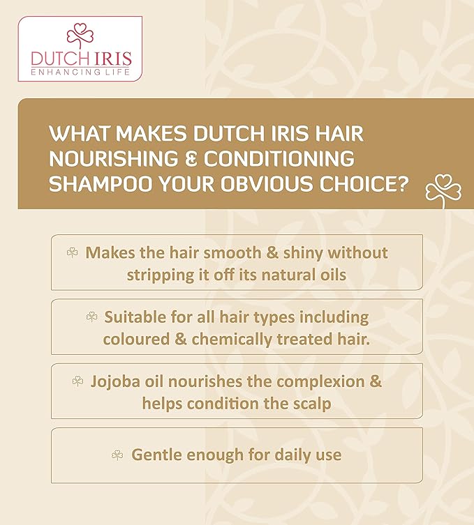Dutch Iris Hair Nourishing & Conditioning Shampoo - 250 Ml | Pack of 2