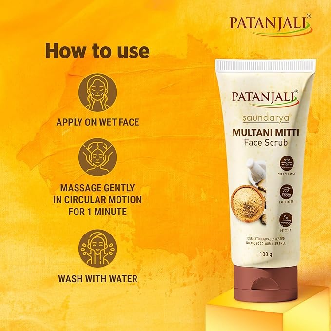 Patanjali Saundarya Multani Mitti Face Scrub - 100 gms