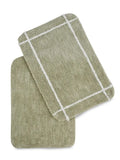 Sashaa World Microfiber Bathmat Colour Mist Green (Pack of 2)