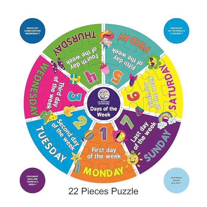Preschool Teacher 3 in 1 | a Perfect Early Learner Jigsaw Puzzle for Kids | Learn More About Days of the Week, Months of the Year