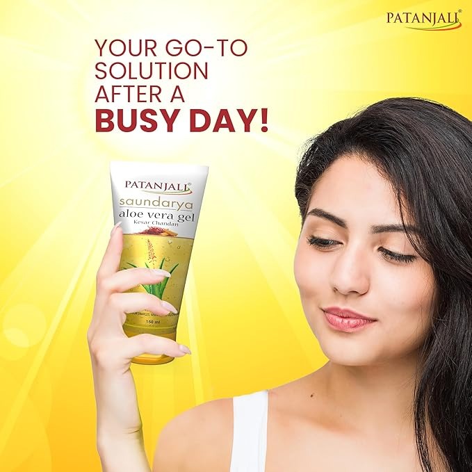 Patanjali Saundarya Aloevera Gel Kesar Chandan - 150 ml