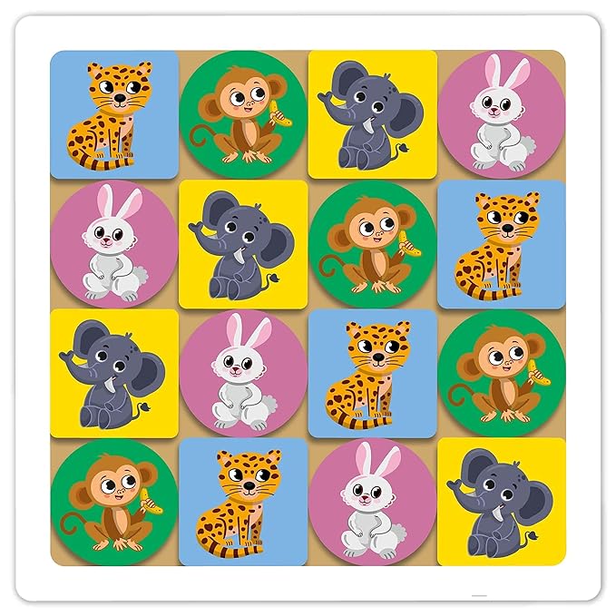 Mini Leaves Sudoku Puzzles Travel Toys for Kids 4 to 6 Years Old | Learning Toys | Wooden Sudoku Brain Toys Animals