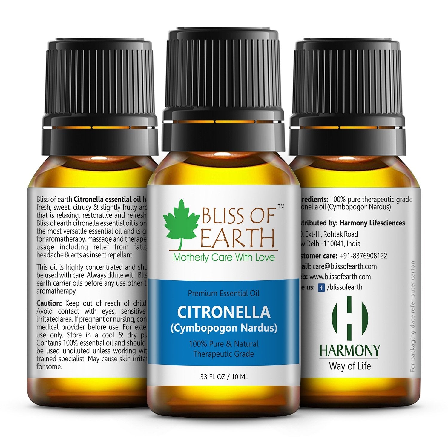 Bliss of Earthï¿½ 100% Pure Citronella Essential Oil, 10ml
