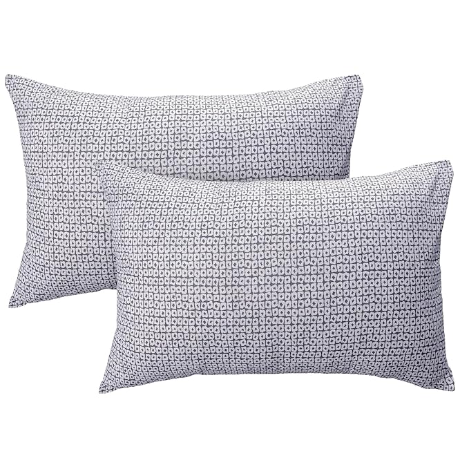 Huesland by Ahmedabad Cotton 144 TC King Size Bedsheet Cotton with 2 Pillow Covers | White, Tangerine & Grey