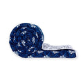 Divine Casa Microfibre Mild Winter Lightweight 120 GSM Printed Reversible Double Bed Size Quilt Comforter Blanket TC - 144 Colour Navy Blue and White