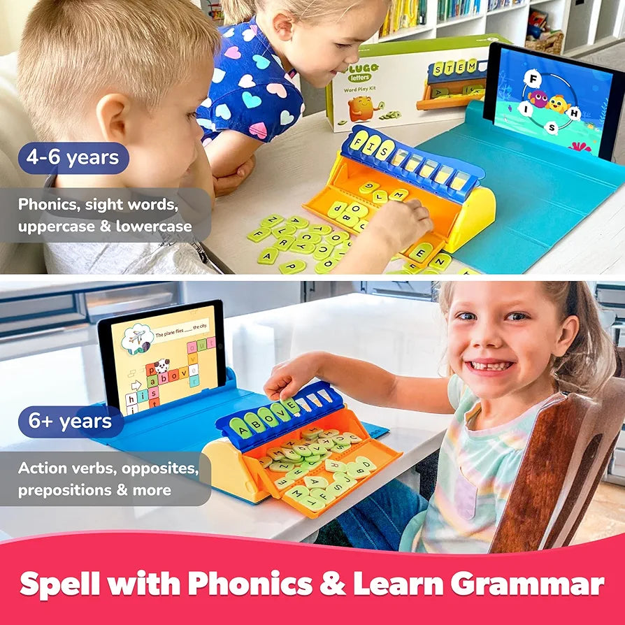 PlayShifu Phonics & Reading Game for Kids Plugo Word Wiz Plugo Letters Tech-Powered Spelling Grammar & Vocabulary Kit Educational Toy & Gift for Boys & Girls Ages 4–10 Fun Learning Game