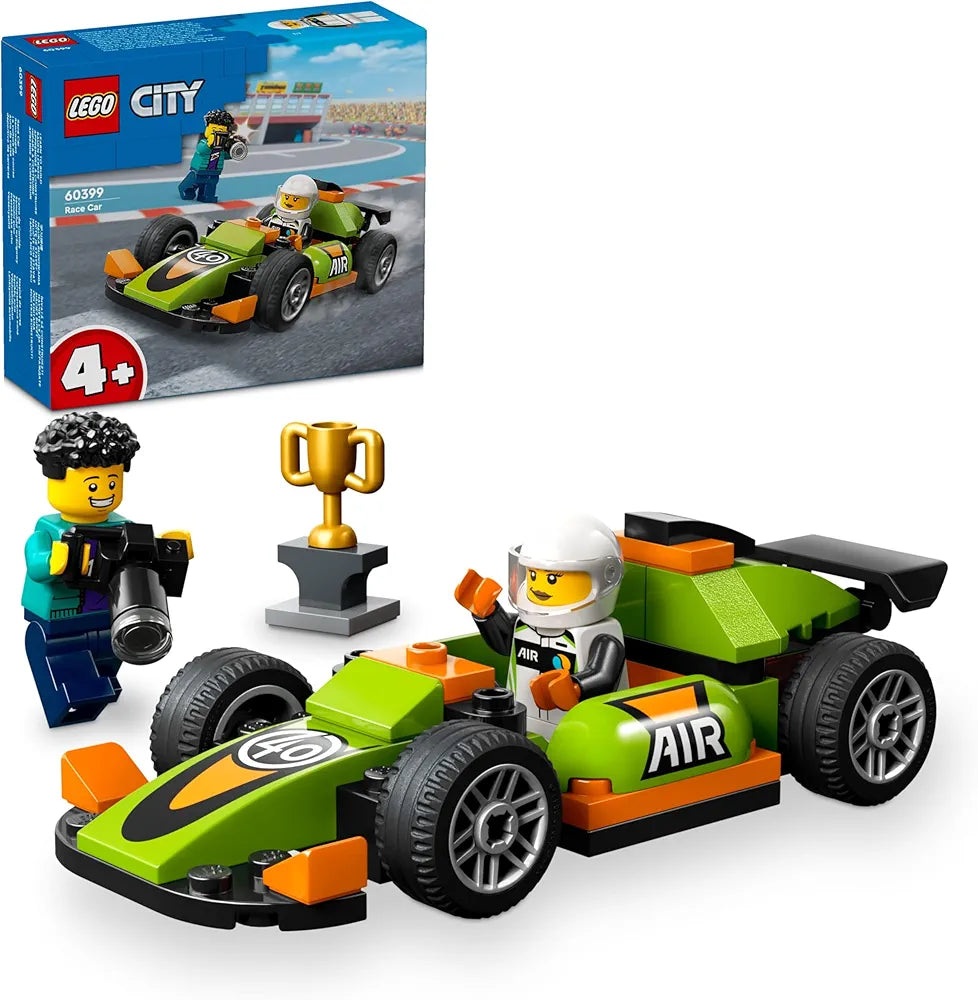 Lego City Green Race Car, Racing Vehicle Toy for Ages 4 and Up 60399