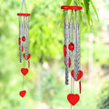 Heart Shape Wind Chime with Silver Pipes Wind Chime -017