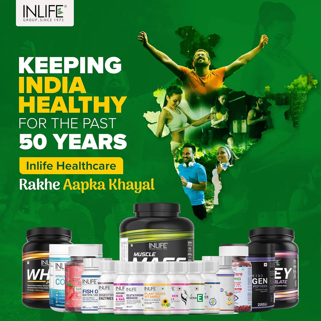INLIFE Ashwagandha Extract (Withania Somnifera) with > 7% withanolides| Ayurvedic Supplement | Immunity and General Wellness, 500mg - 60 Vegetarian Capsules (Pack of 1, 60)