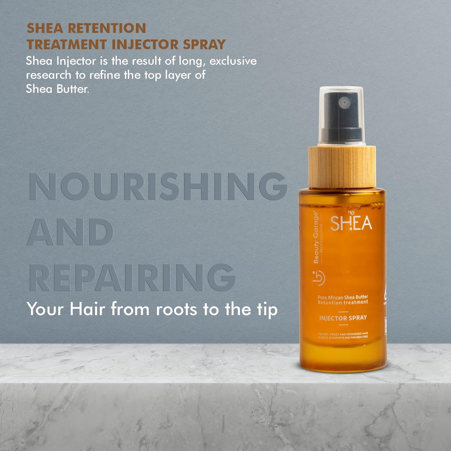 Beauty Garage Pure African Shea Retention Treatment Hair Injector Spray 30ml
