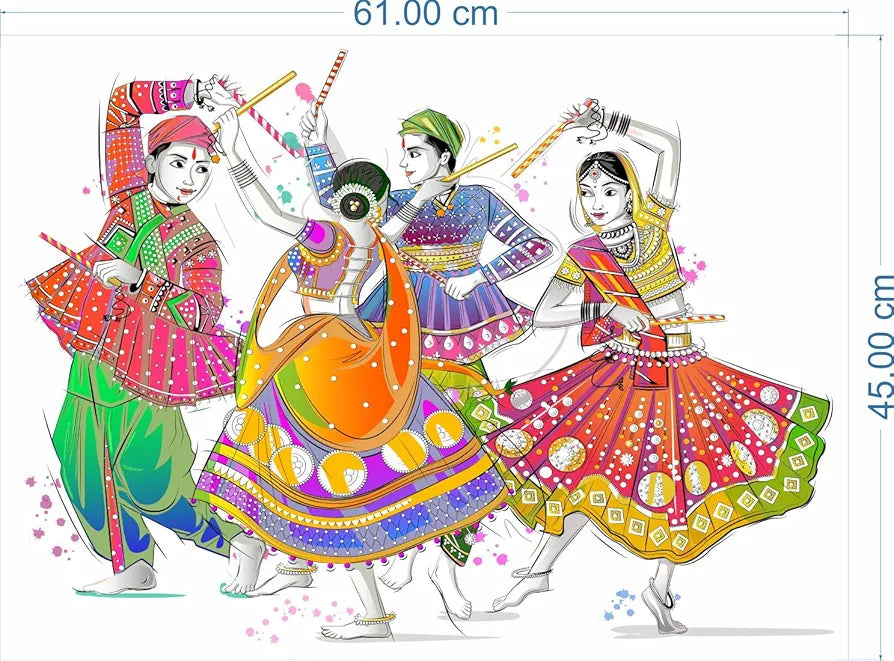Rangoli Vinyl Wall Sticker Self-Adhesive Wall Decor Easy to Apply & Peel Parent 2 Design-8