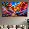 Livin'luxe Multiple Frames Colorful Antelope Canyon Wall Painting XL35311