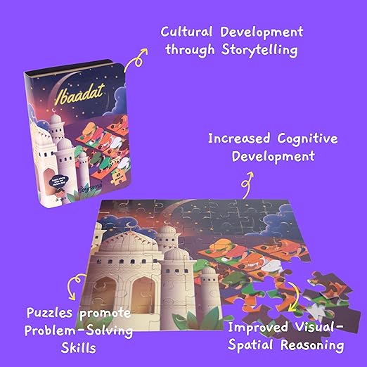 Toynama Educational Toys for Kids - Ibaadat 49 Pcs Jigsaw Puzzles Ages 3+ | Cultural Interactive Learning
