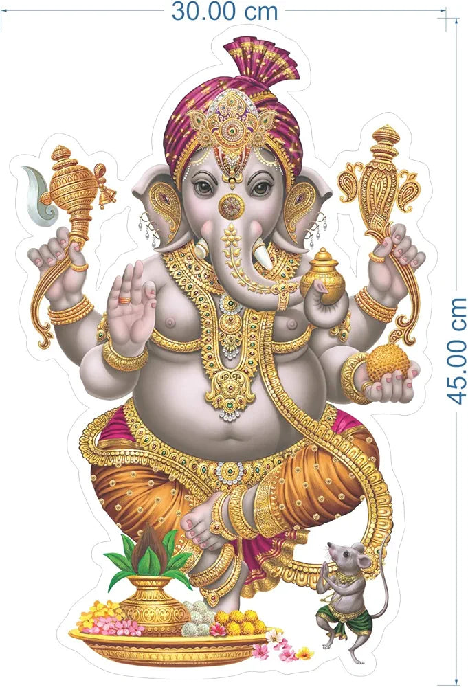 Rangoli White Glossy Vinyl Wall Sticker Premium Self-Adhesive Waterproof Parent-14 Design-17
