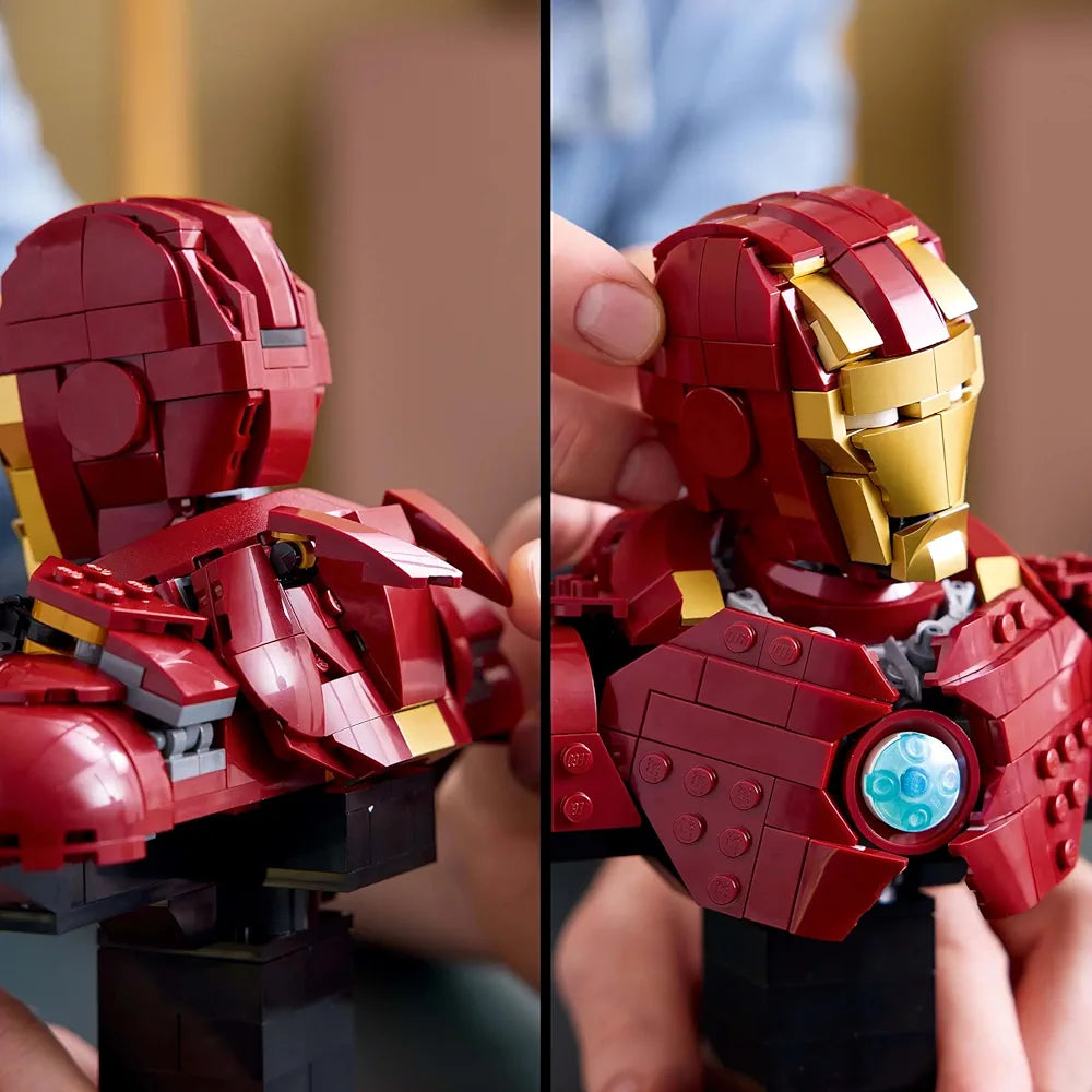 Lego Marvel Iron Man MK4 Bust Buildable Model for Adults with Minifigure 76327 Building Blocks for 18+ Gift