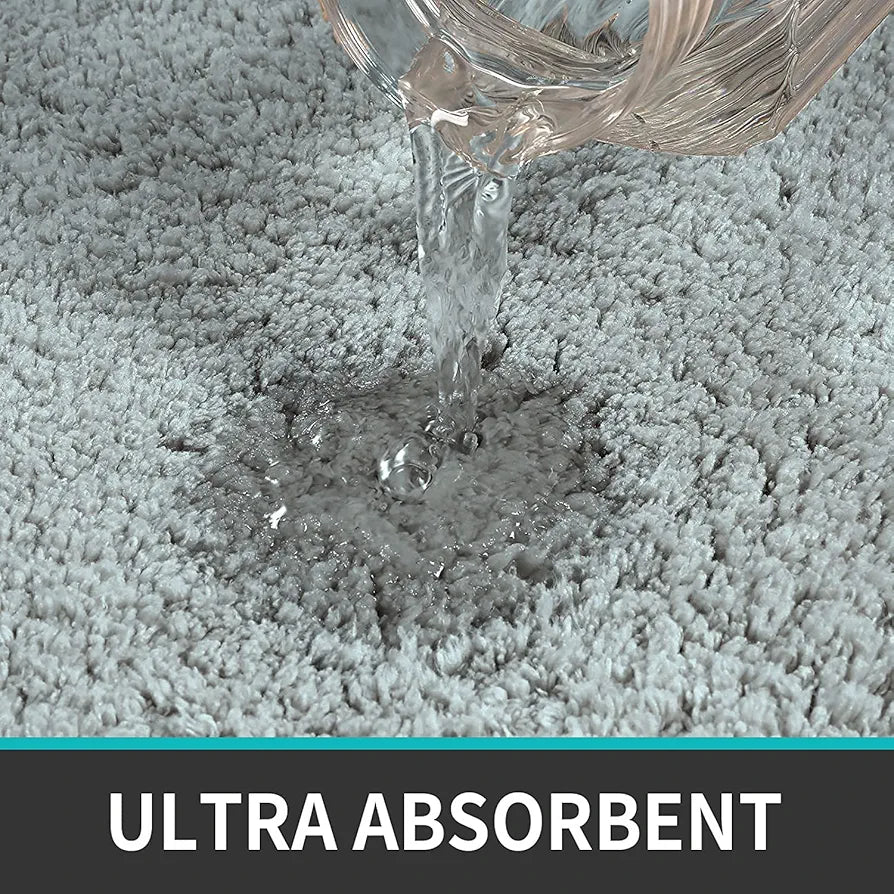 Luxe Home International Bath Mat Super Soft Non Slip Vegas Mats for Bathroom Colour Silver