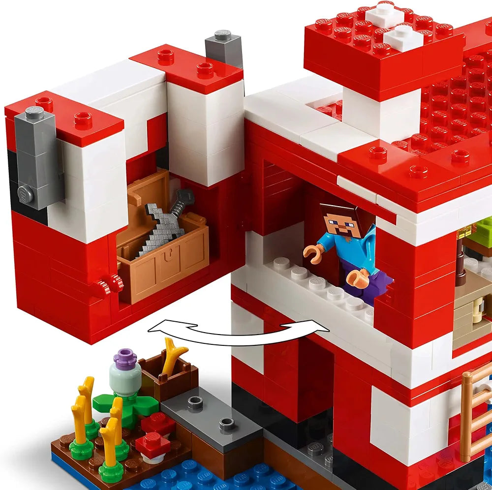 Lego Minecraft The Mooshroom House Island Gamer Kit Toy for Kids 21270 Building Blocks Toys for 8+ Gift for Boys and Girls