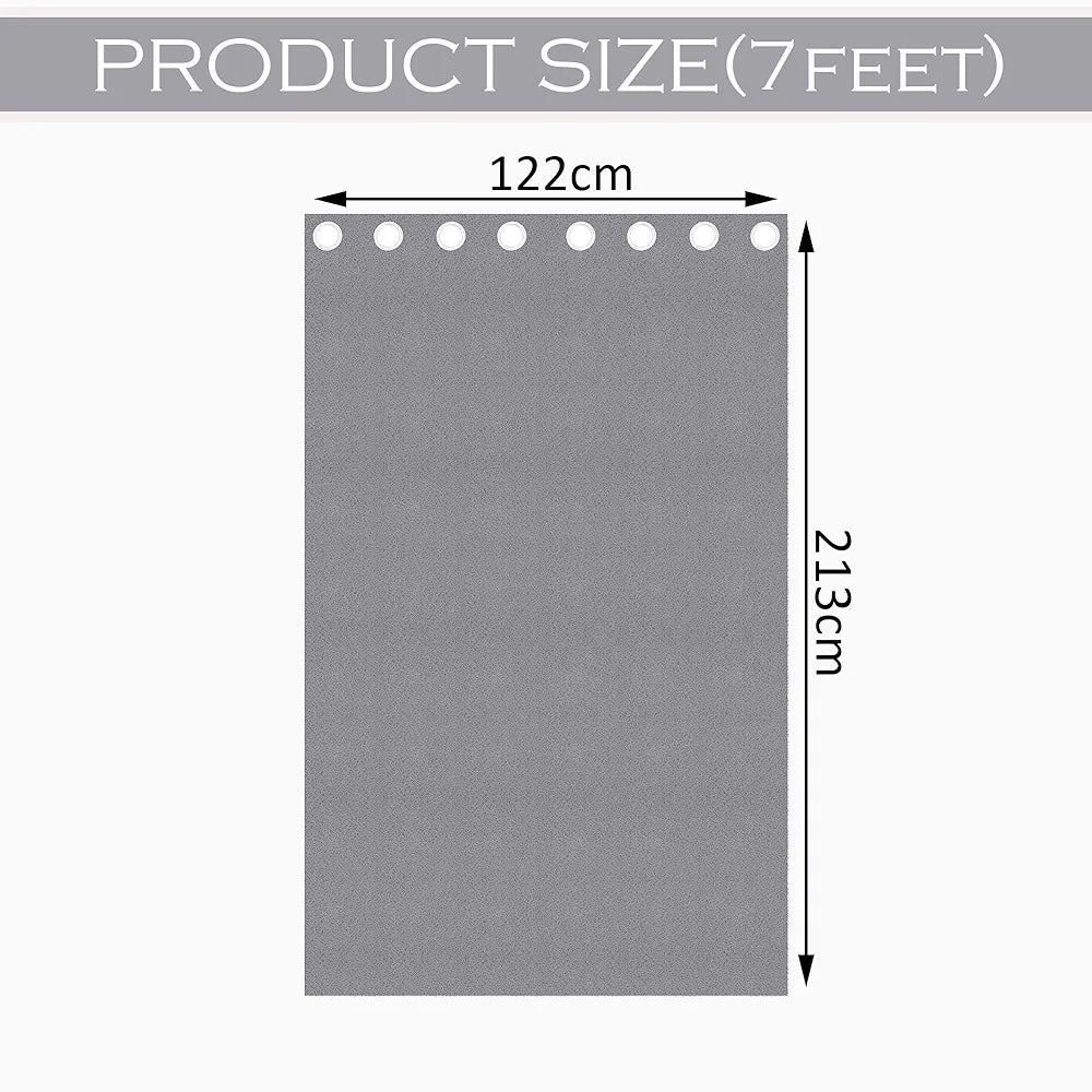Kuber Industries Stylish Door Curtains for Living Room & Bedroom Web Net Grey Colour
