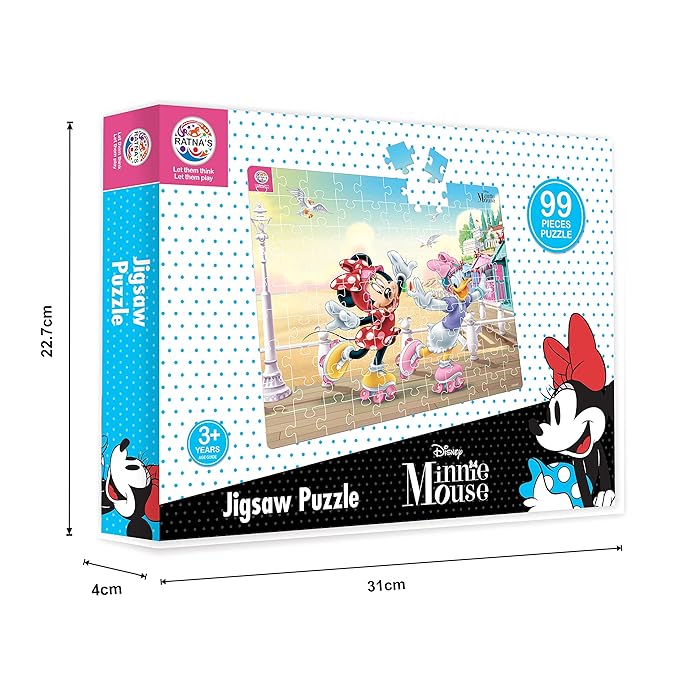Ratna's 99 Pieces Disney & Marvel Series Jigsaw Puzzle for Kids | Puzzle | Minnie Mouse