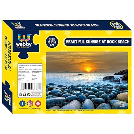Webby Beautiful Sunrise at Rock Beach Jigsaw Puzzle 252 Pieces