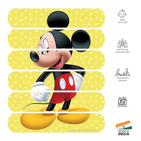 Disney Junior Mickey Book & Stick Puzzles for Kids 2 Years and Above No Place Like Earth Multicolor