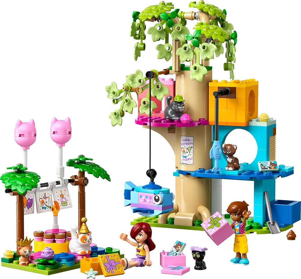Lego Friends Cat Birthday Party & Tree House Building Kit Toy 42666 Building Blocks Toys for 6+ Gift for Boys and Girls