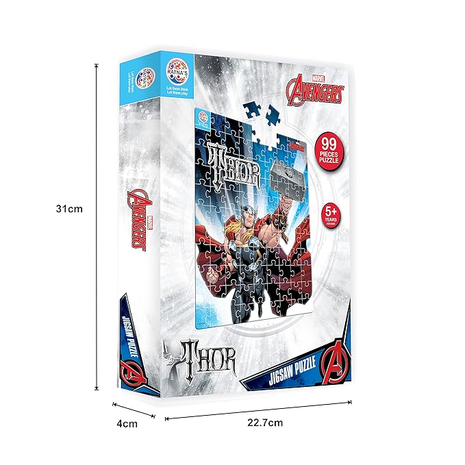 Ratna's 99 Pieces Disney & Marvel Series Jigsaw Puzzle for Kids | Thor