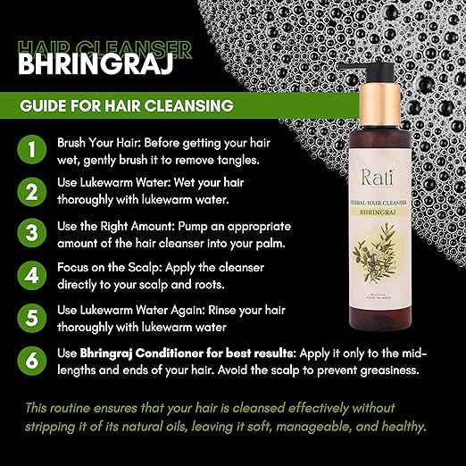 Rati Ayurveda Bhringraj Hair Cleanser Ayurvedic Shampoo - 200 ml