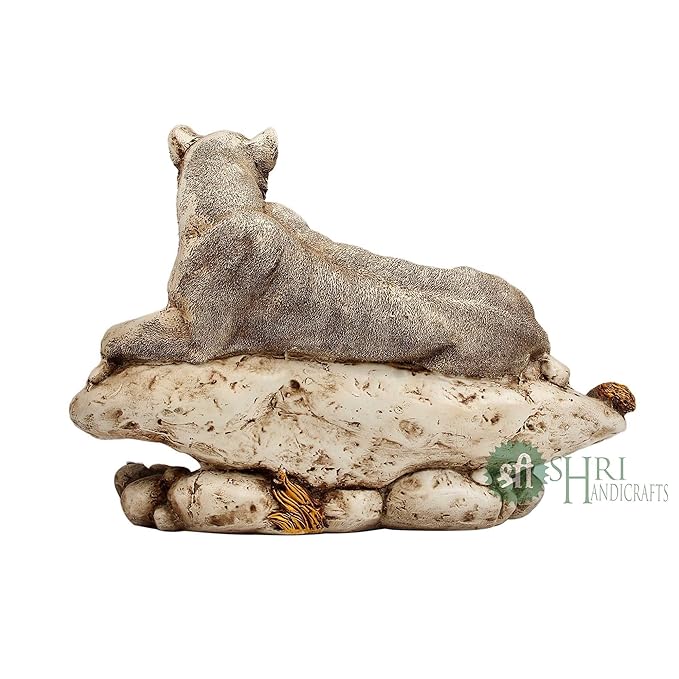 Indicast Resin Lioness Statue With Family, 8 Inch | Grey