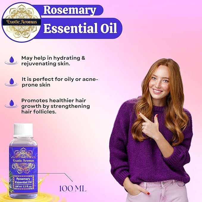 Exotic Aromas Hair Oil Rosemary Essential Oil - 100 ml